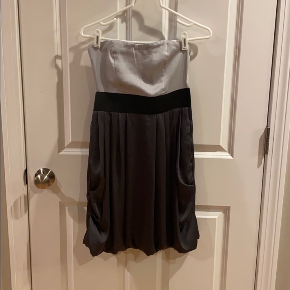 H&M Strapless Side Zip mini Dress with Pockets